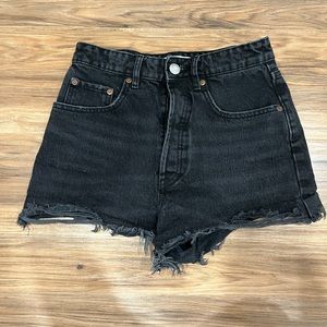 Black Zara jean shorts